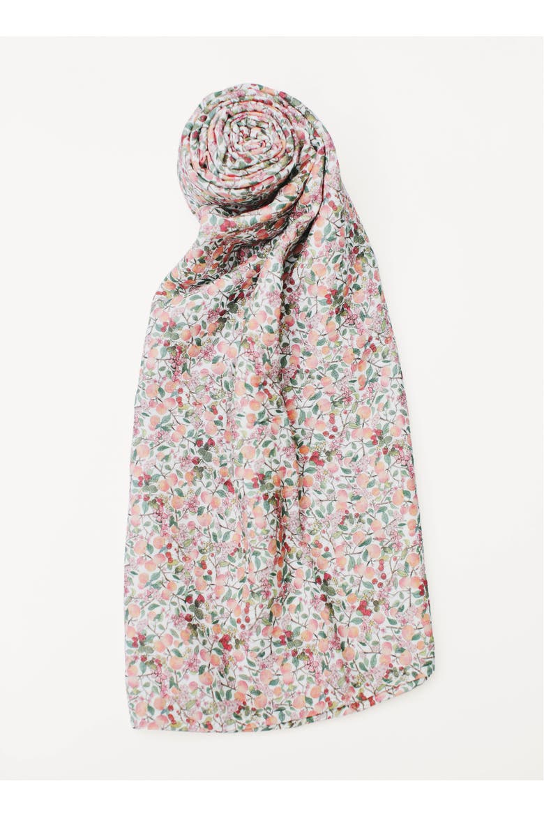 Peach Blossom Shawl Blanket, Main, color, White