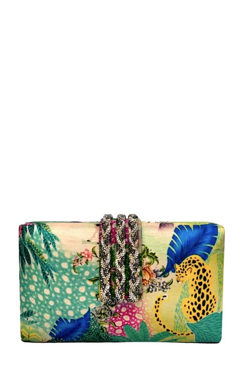 Printed Braid Clutch