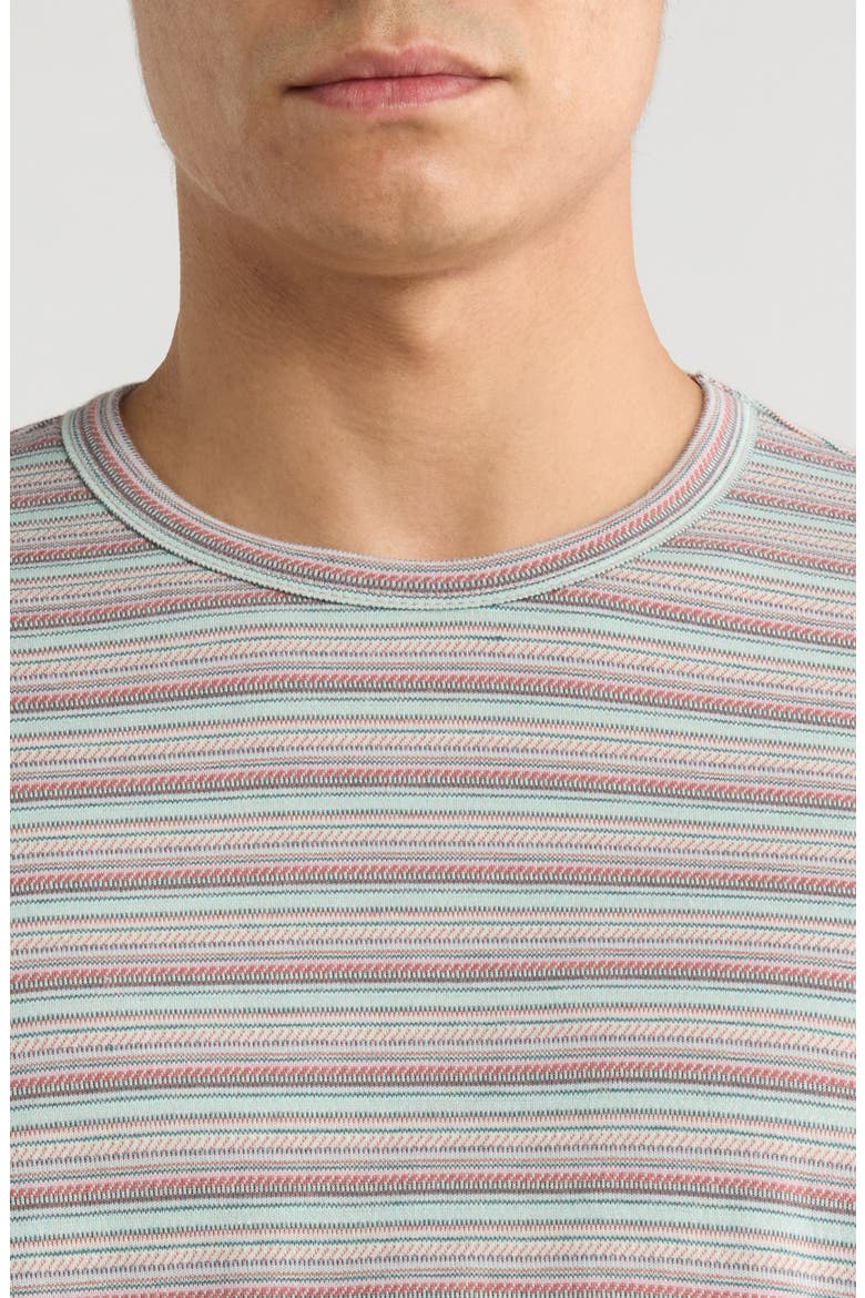 Signature Jacquard Stripe T-Shirt, Alternate, color, PINK/ AQUA MULTI