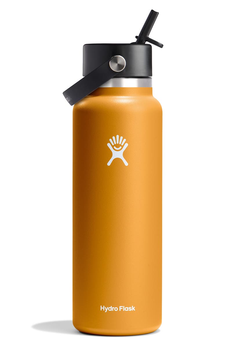 Hydro Flask 40-Ounce Wide Mouth Flex Straw Cap Water Bottle, Main, color,