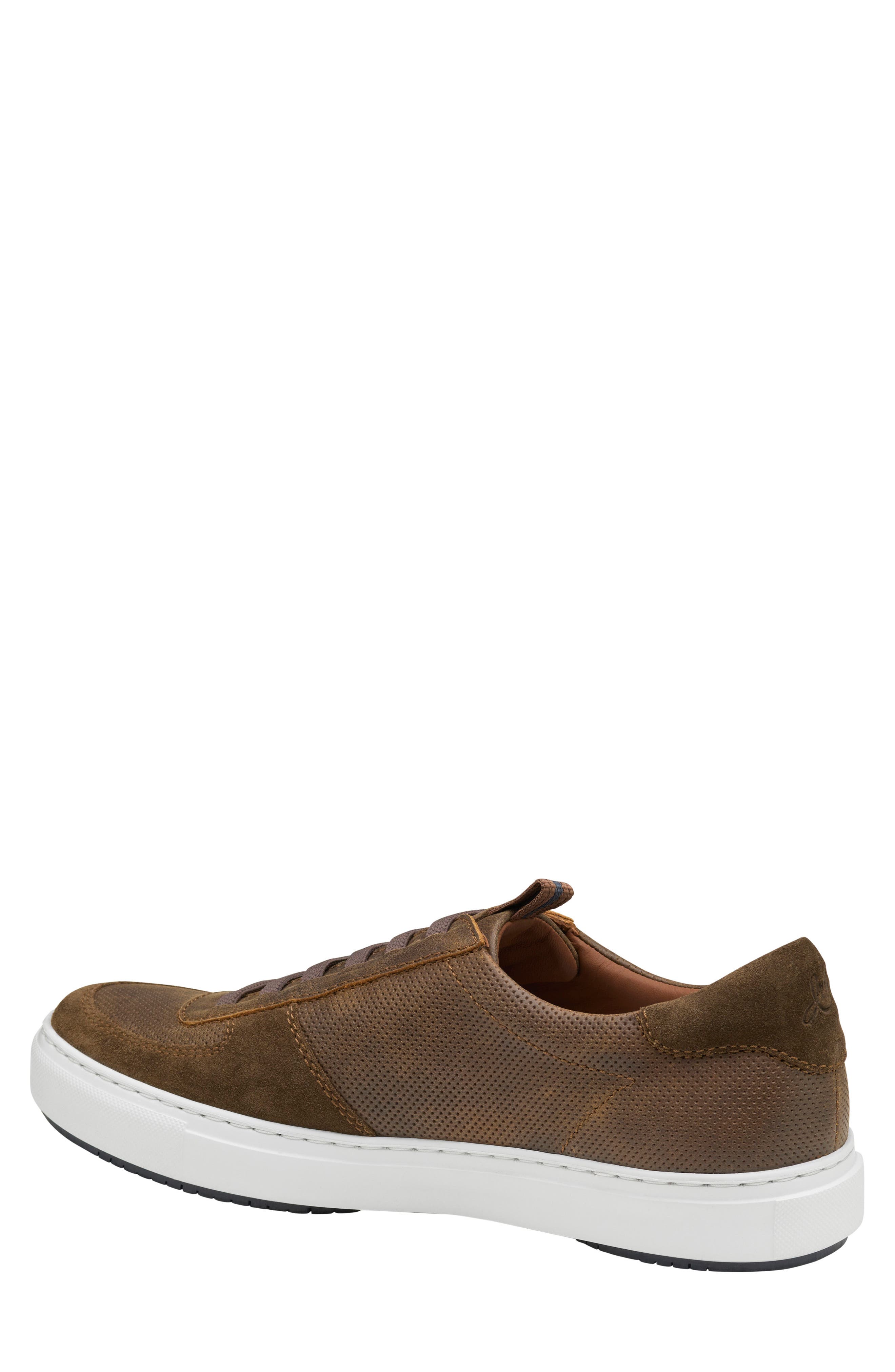 JOHNSTON & MURPHY COLLECTION Anson Sneaker, Alternate, color, Brown Full Grain/ Suede