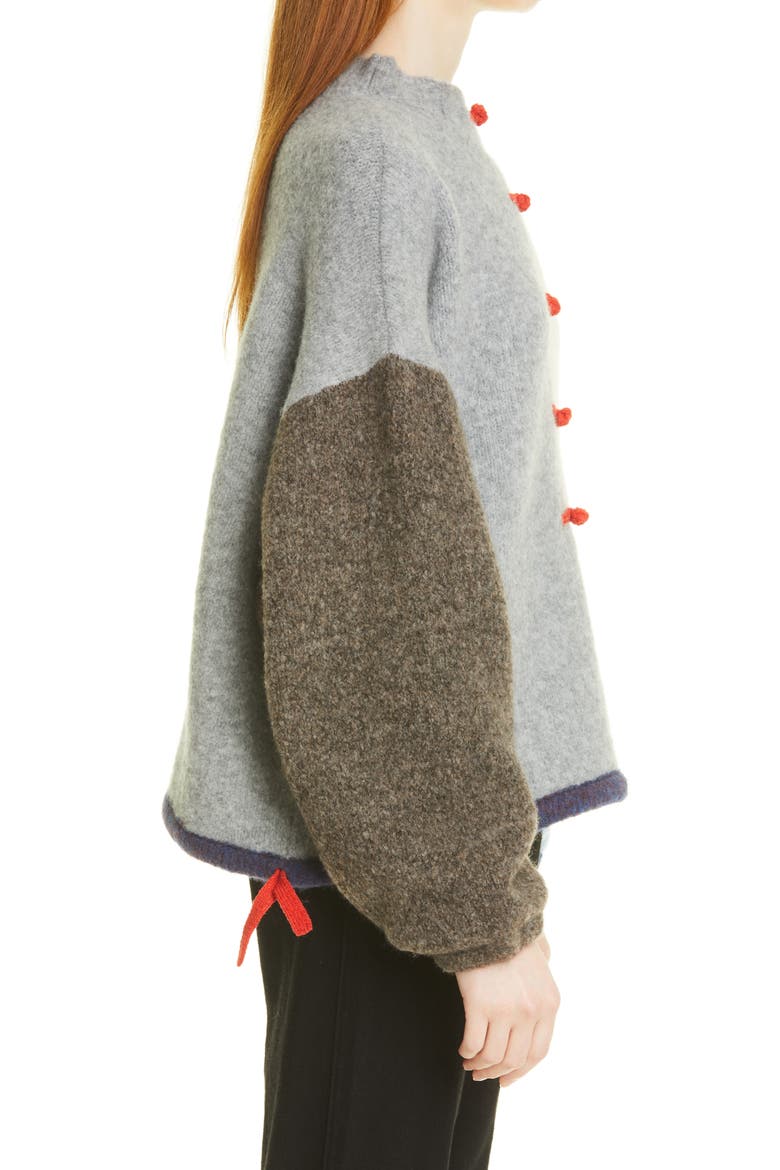 Charlie Wah Colorblock Wool Blend Sweater, Alternate, color, STONE