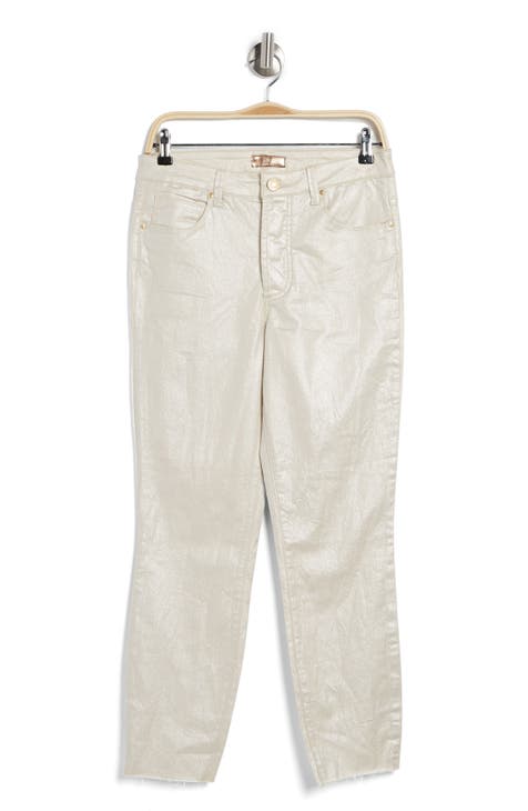 Charlize High Waist Cigarette Jeans (Champagne)