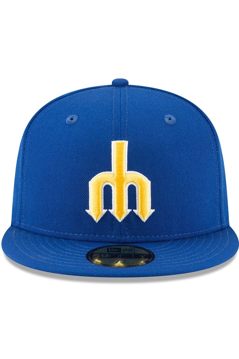 Men's New Era Blue Seattle Mariners Cooperstown Collection Wool 59FIFTY Fitted Hat, Alternate, color, Blue