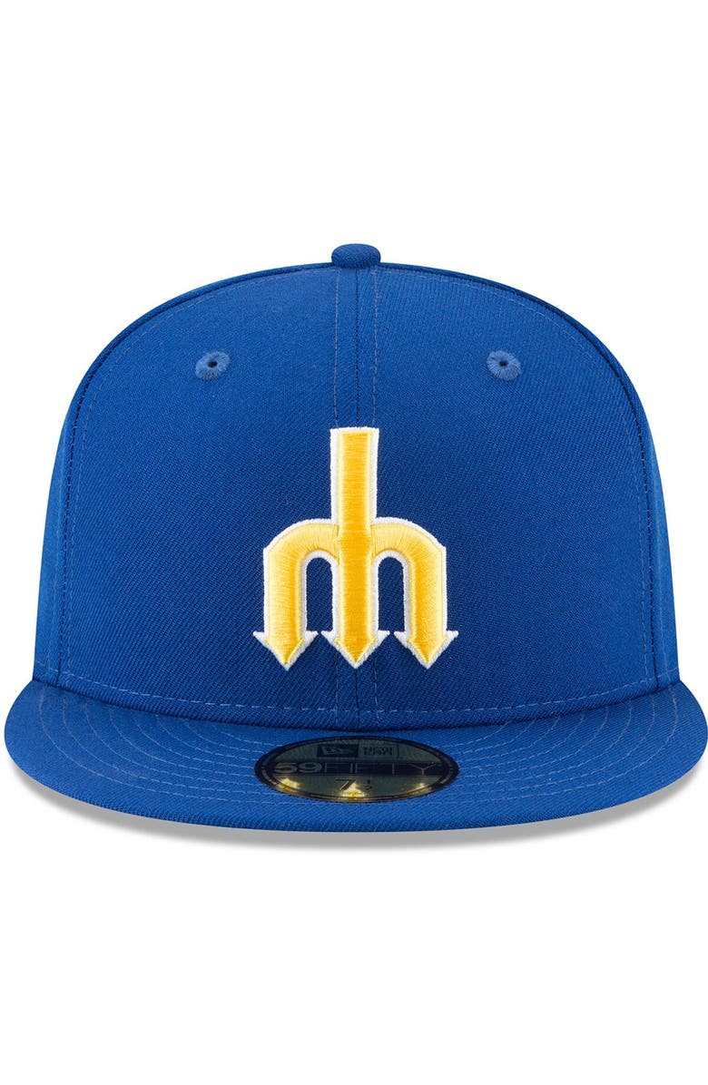 New Era Men's New Era Blue Seattle Mariners Cooperstown Collection Wool 59FIFTY Fitted Hat, Alternate, color, Blue