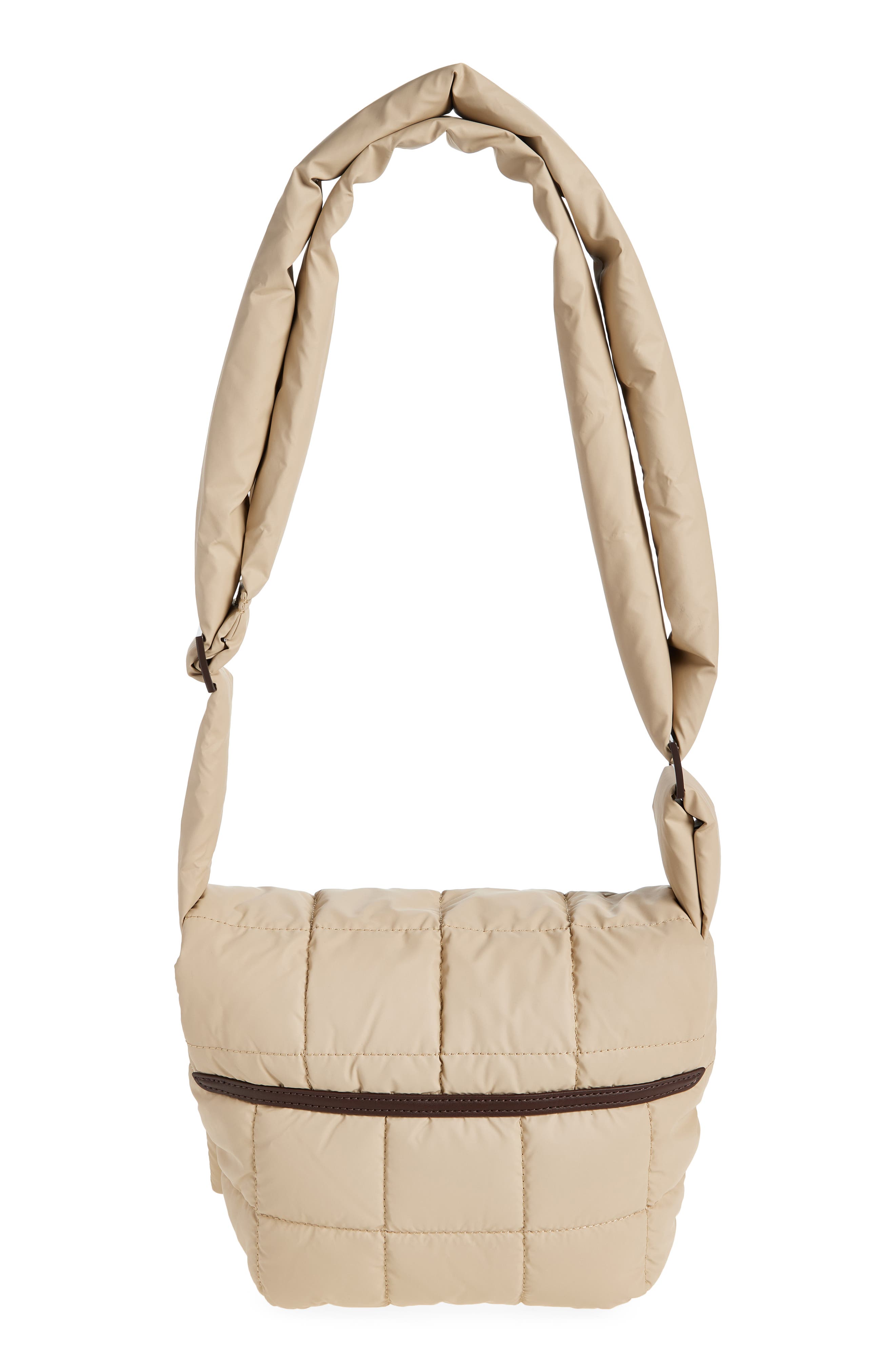 VeeCollective Porter Quilted Recycled Nylon Messenger Bag, Alternate, color, Yellow