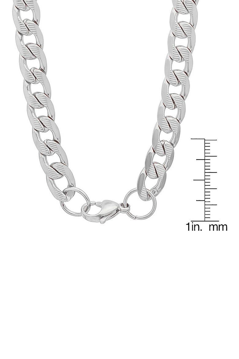 Curb Chain Link Necklace, Alternate, color, METALLIC