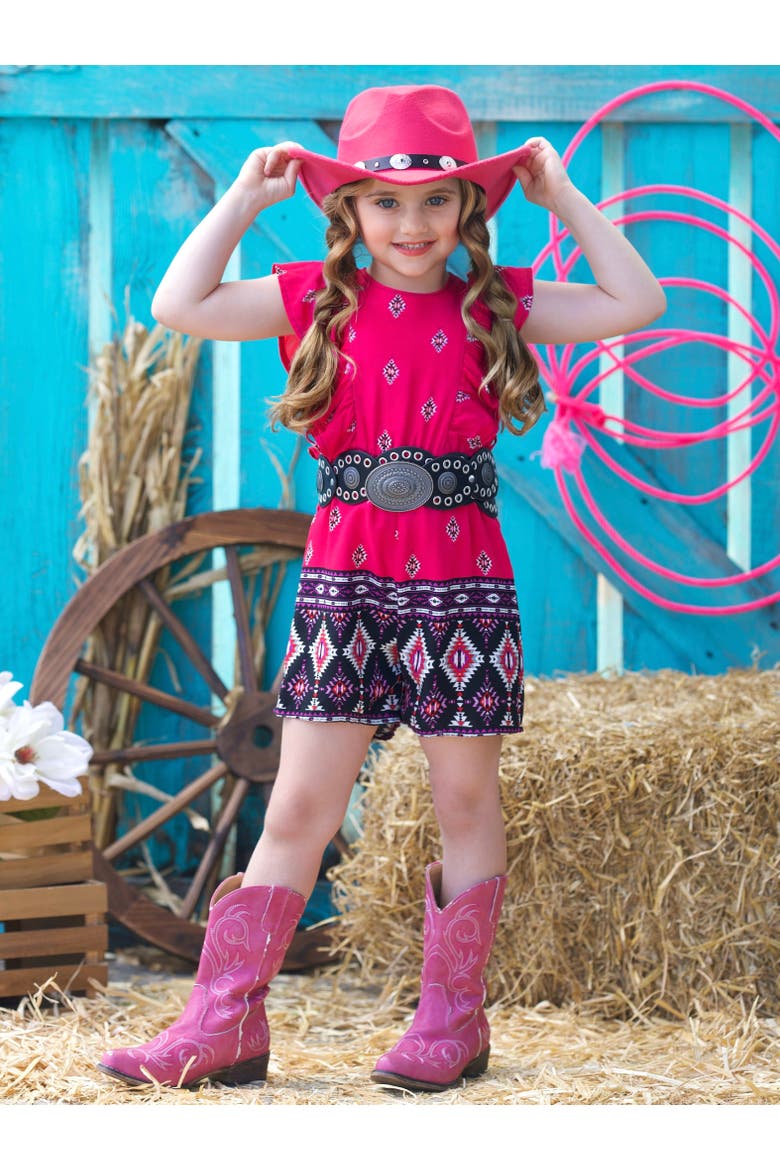 Desert Rose Ruffle Romper, Alternate, color, Pink