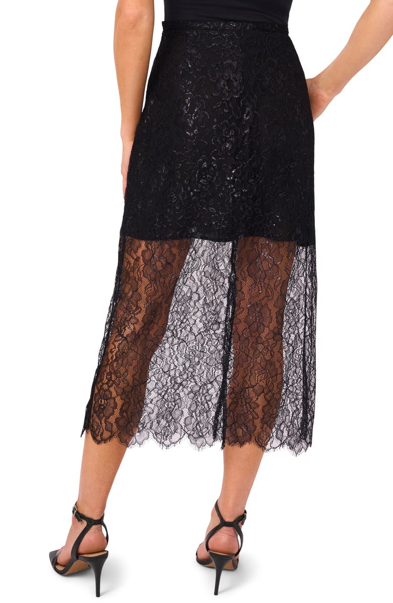 CeCe Lace Midi Skirt, Alternate, color, Rich Black