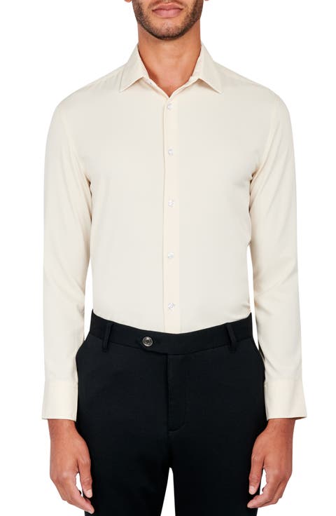 Slim Fit Solid Performance Dress Shirt