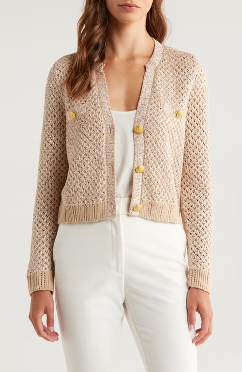 L Agence Blanca Sequined Knit Cardigan