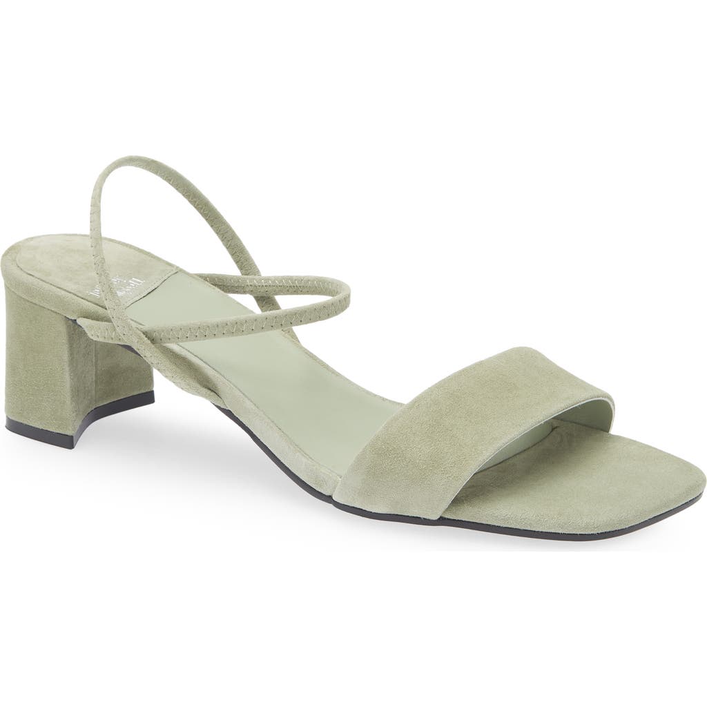 Jeffrey Campbell Adapt Ankle Strap Sandal In Pastel Green Suede