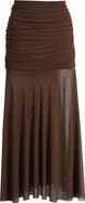 Open Edit Mesh Maxi Skirt