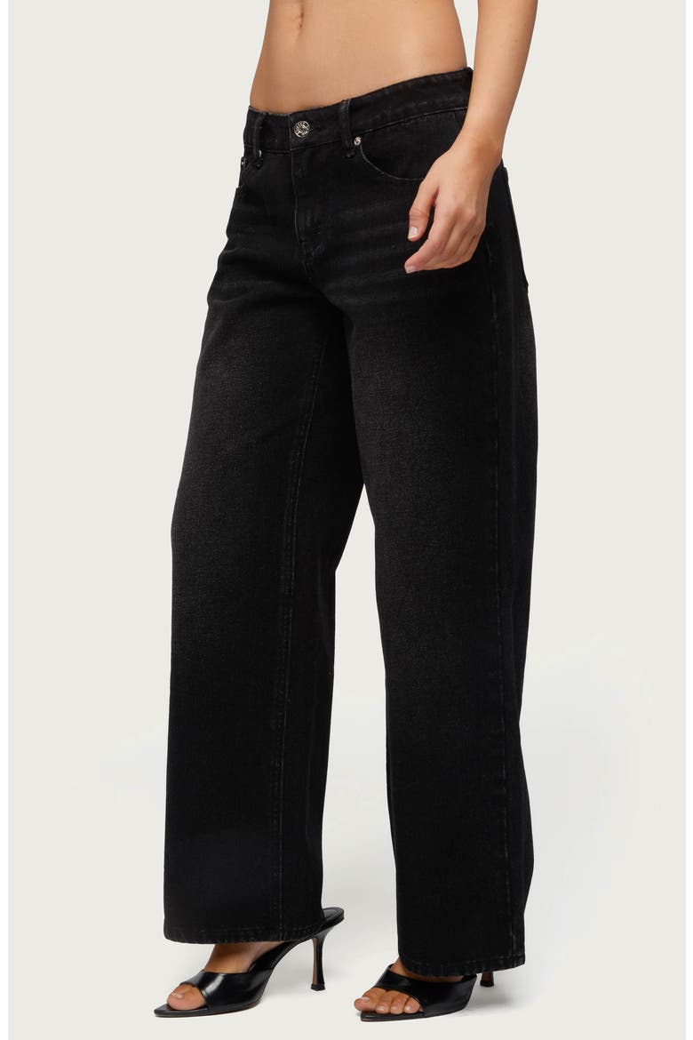 Raelynn Low Rise Wide Leg Jeans, Alternate, color, DENIM-BLACK