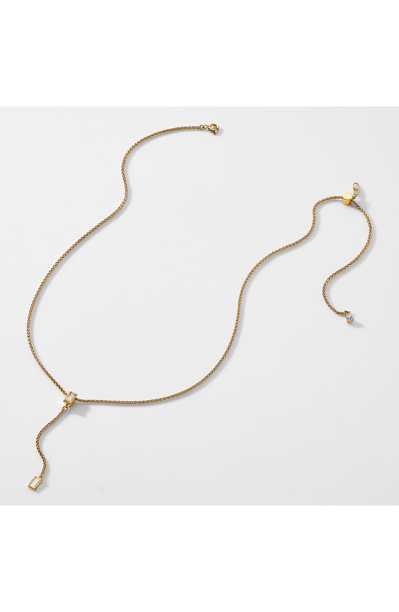 Nadri Entwine Cubic Zirconia Y-Necklace, Alternate, color, Gold