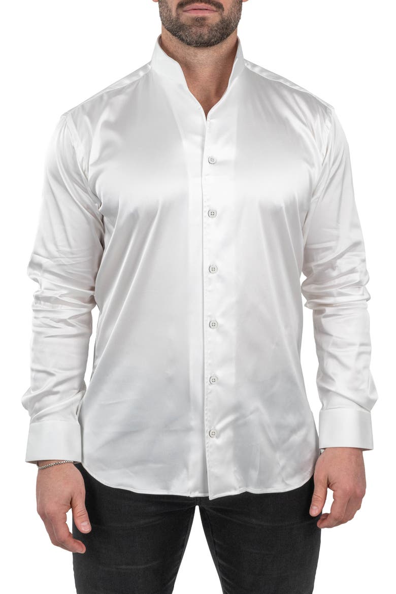 Ceremony Prince Button-Up Shirt, Main, color, WHITE