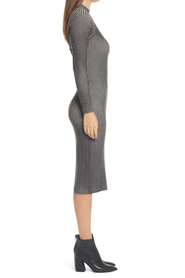 Halyn Long Sleeve Sweater Dress, Alternate, color, GREY