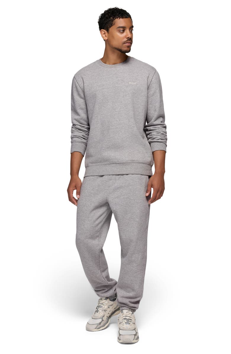 prAna Fleece Crewneck Sweatshirt, Alternate, color, Heather Grey