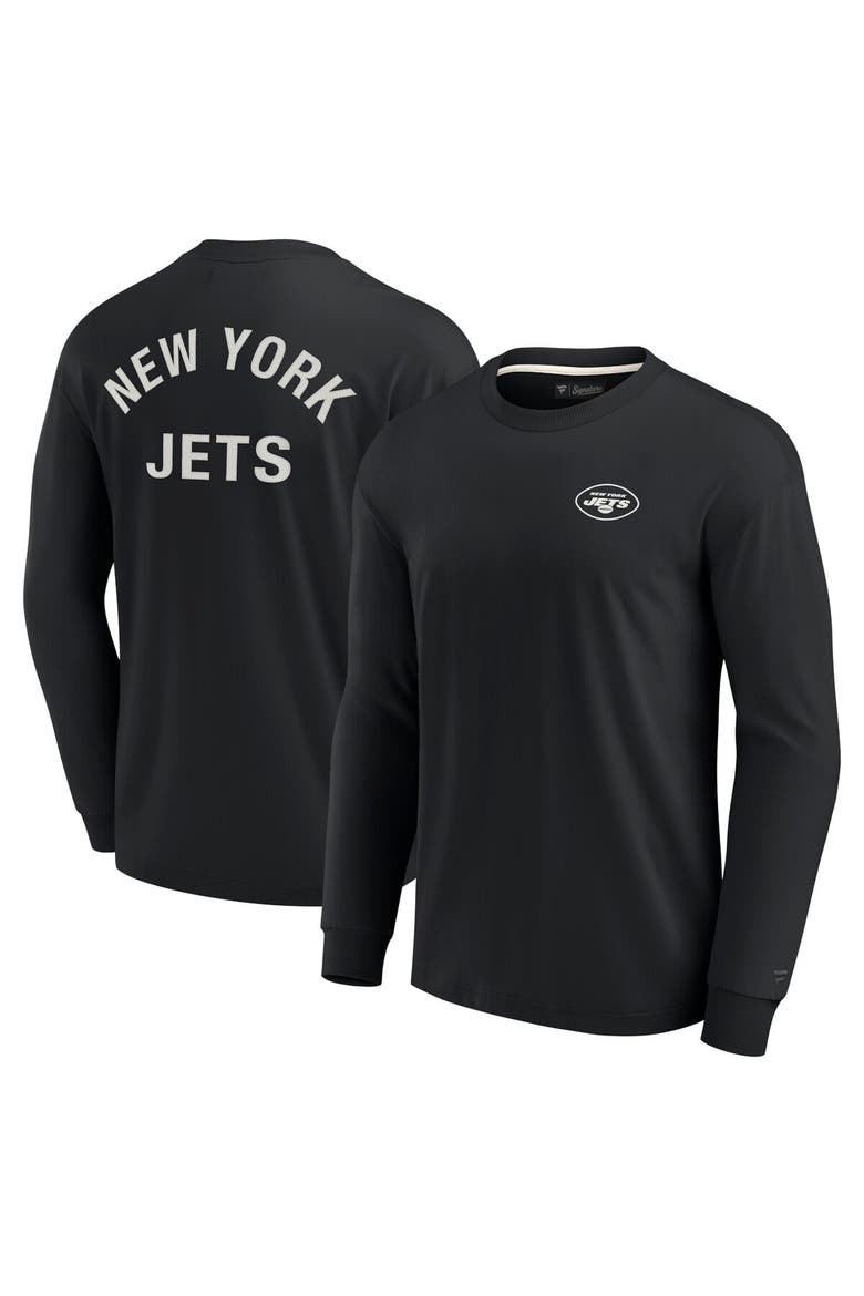 Unisex Fanatics Signature Black New York Jets Super Soft Long Sleeve T-Shirt, Alternate, color, Black