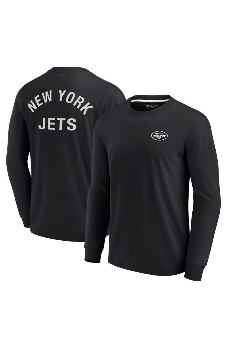 Fanatics Signature Unisex Fanatics Signature Black New York Jets Super Soft Long Sleeve T-Shirt, Alternate, color, Black
