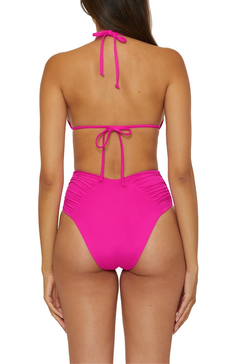 Becca 'Color Code' Triangle Bikini Top, Alternate, color, Azalea