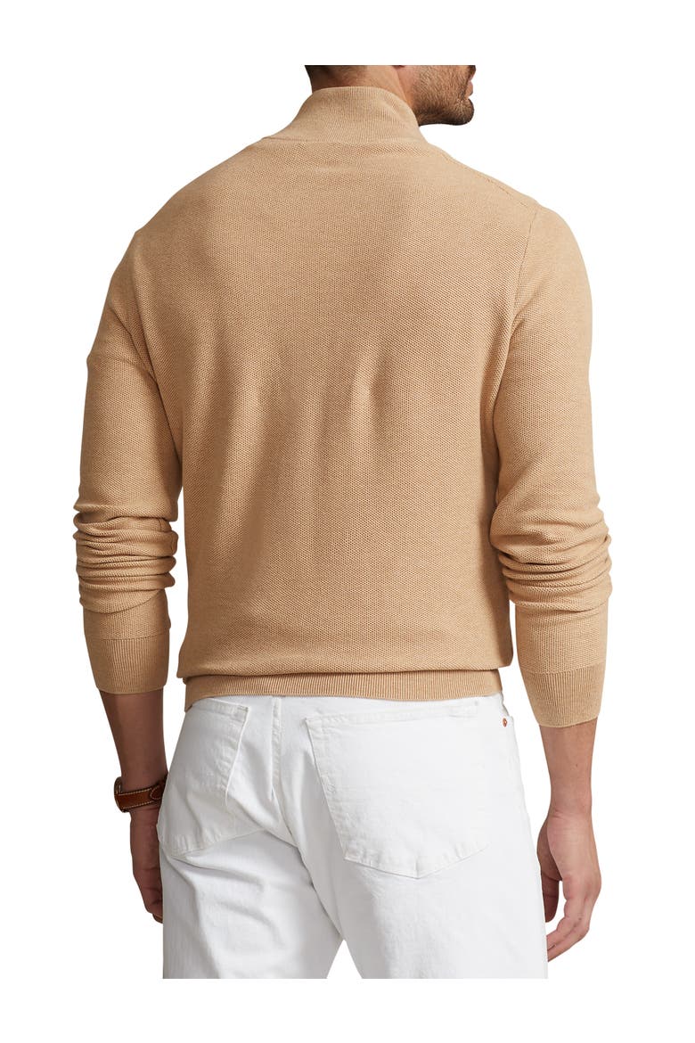 Pima Cotton 1/2-Zip Sweater, Alternate, color, CAMEL MELANGE