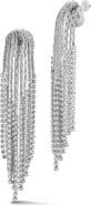 CHLOE AND MADISON Cubic Zirconia Fringe Drop Earrings