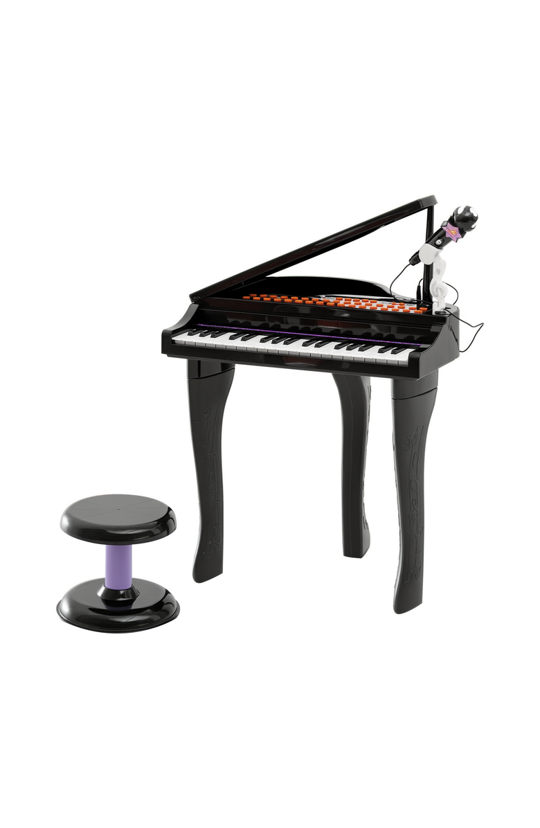 Qaba 37-Key Kids Piano Keyboard with Microphone, Stool, Built-in Songs, Main, color, 