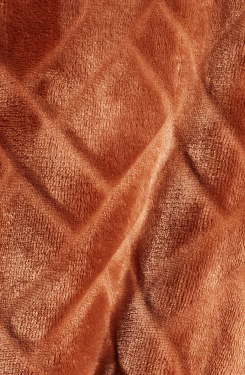 Majestic International Crossroads Basket Weave Fleece Robe, Alternate, color, Sienna