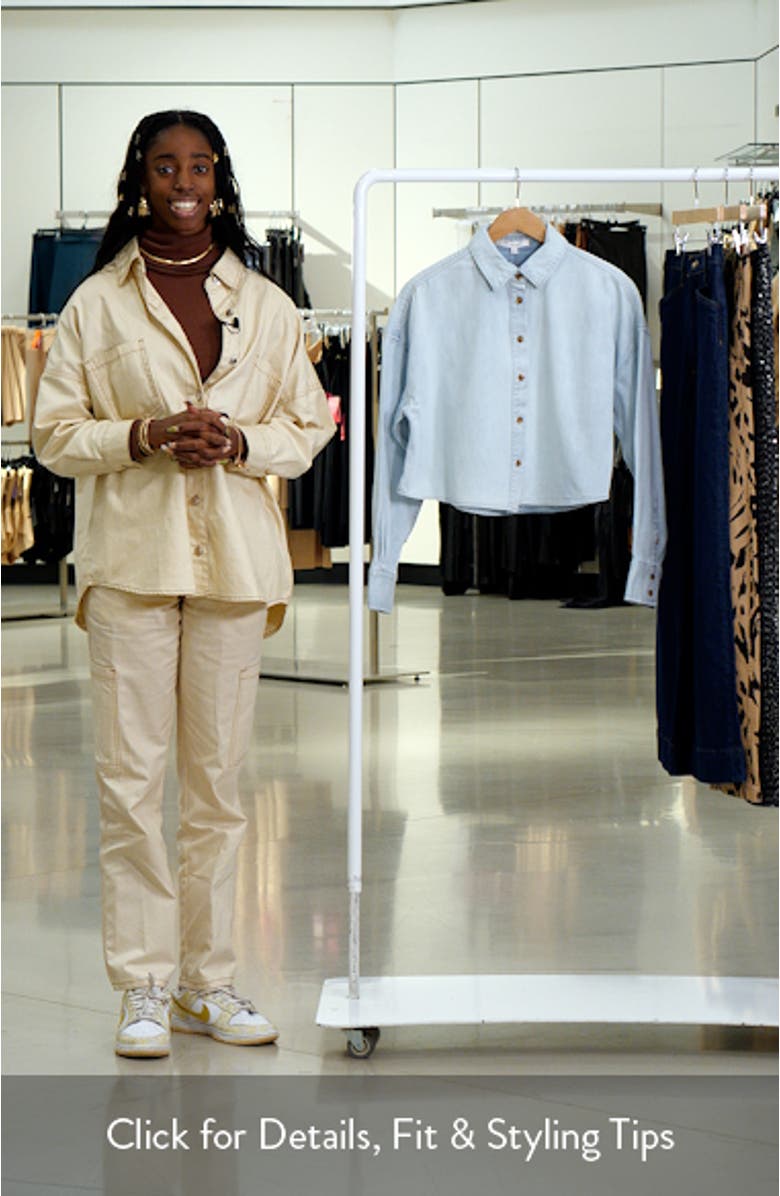 The Ex Boyfriend Crop Denim Shirt, sales video thumbnail