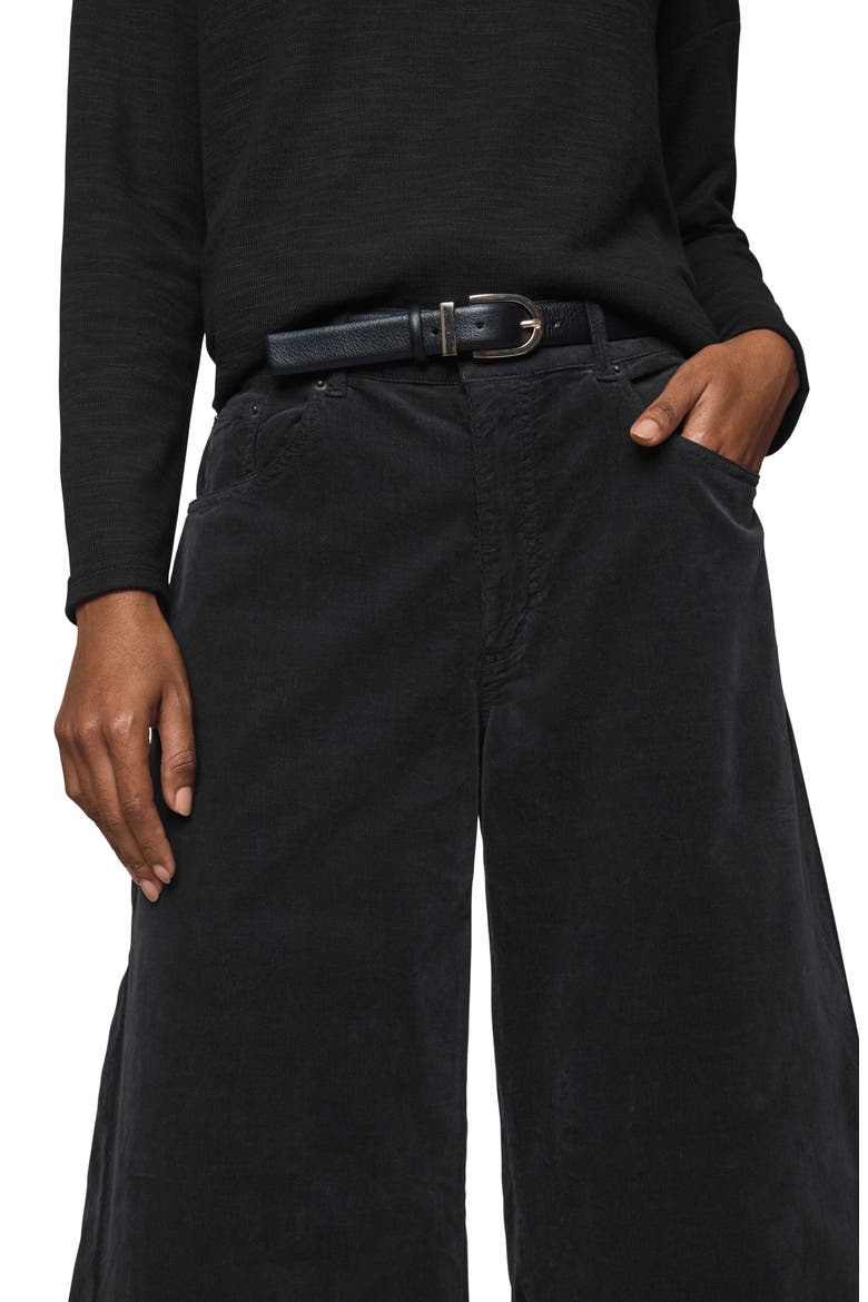 Monroe Wide Leg Corduroy Pants, Alternate, color, BLACK