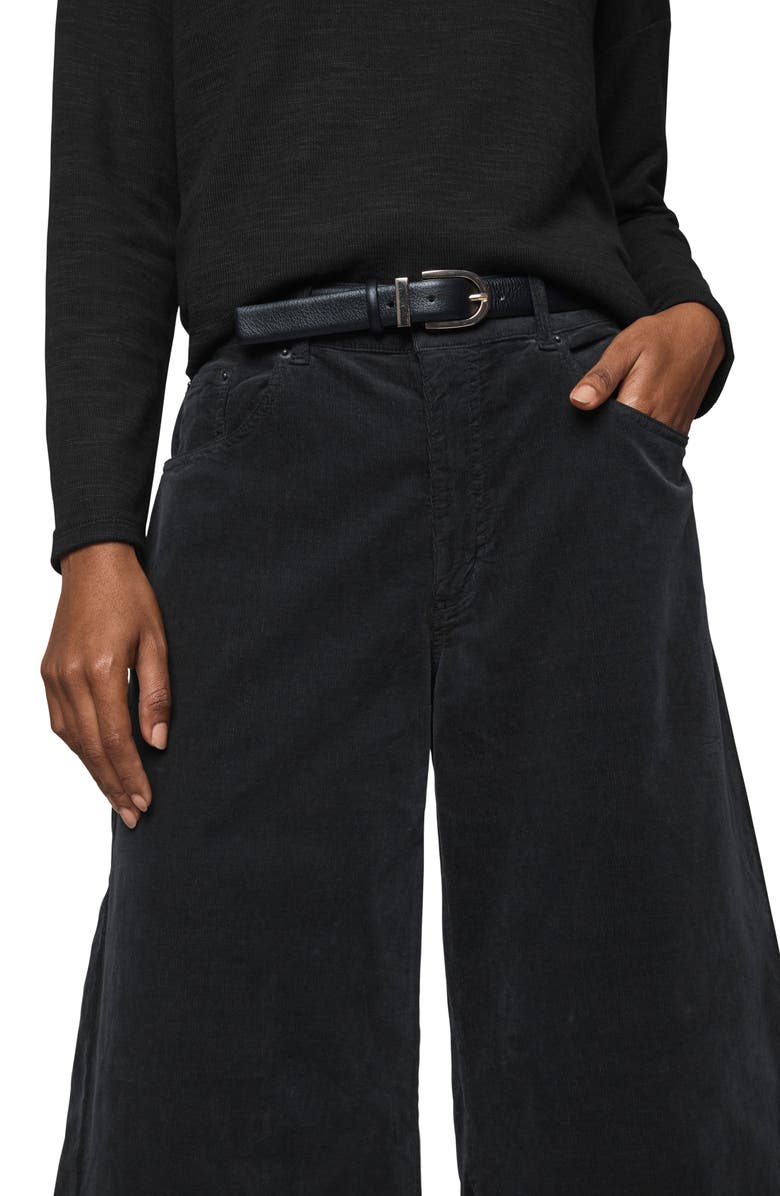 Splendid Monroe Wide Leg Corduroy Pants, Alternate, color, Black