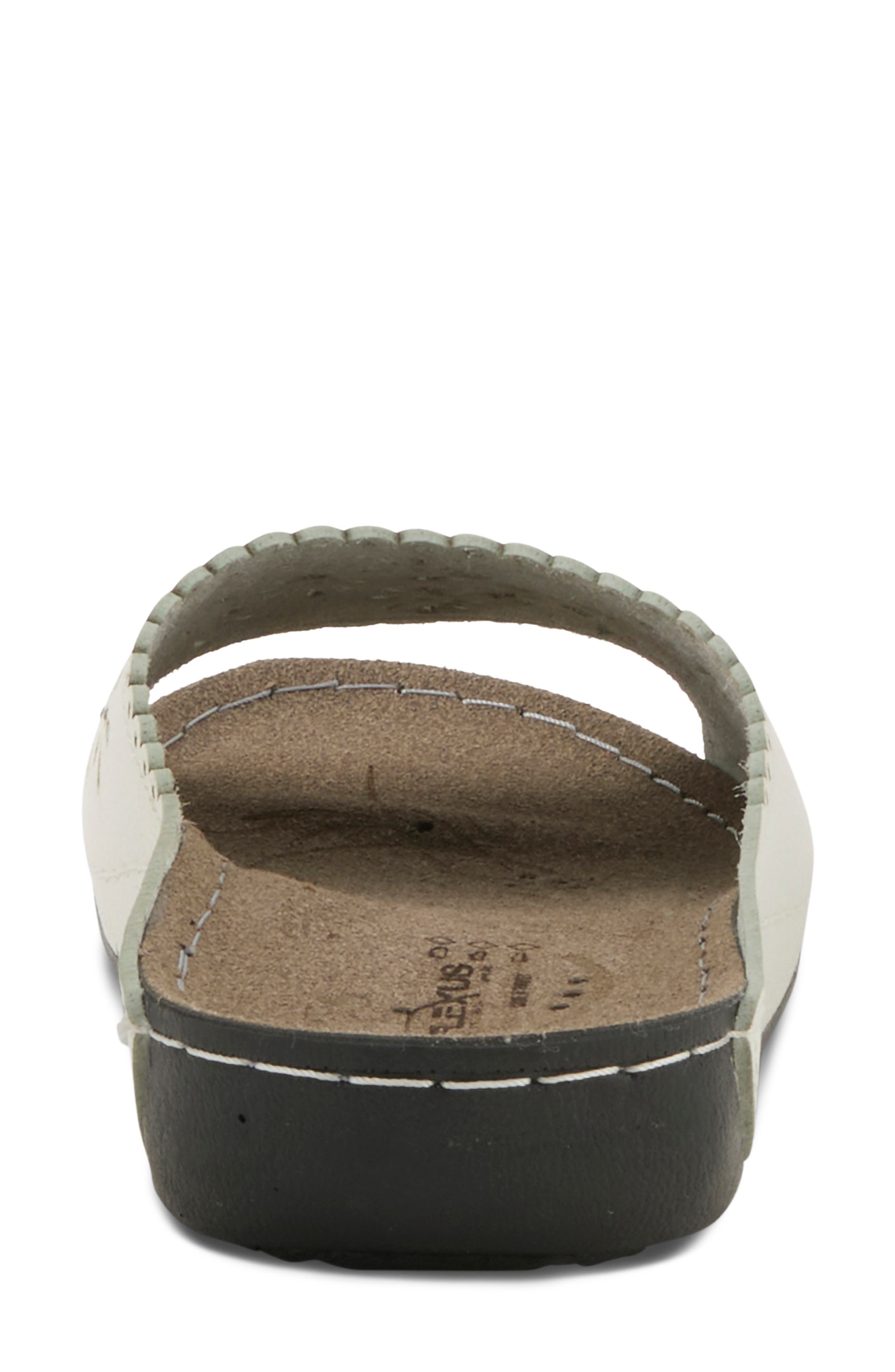 Rhinestone Lasercut Slide Sandal, Alternate, color, WHITE