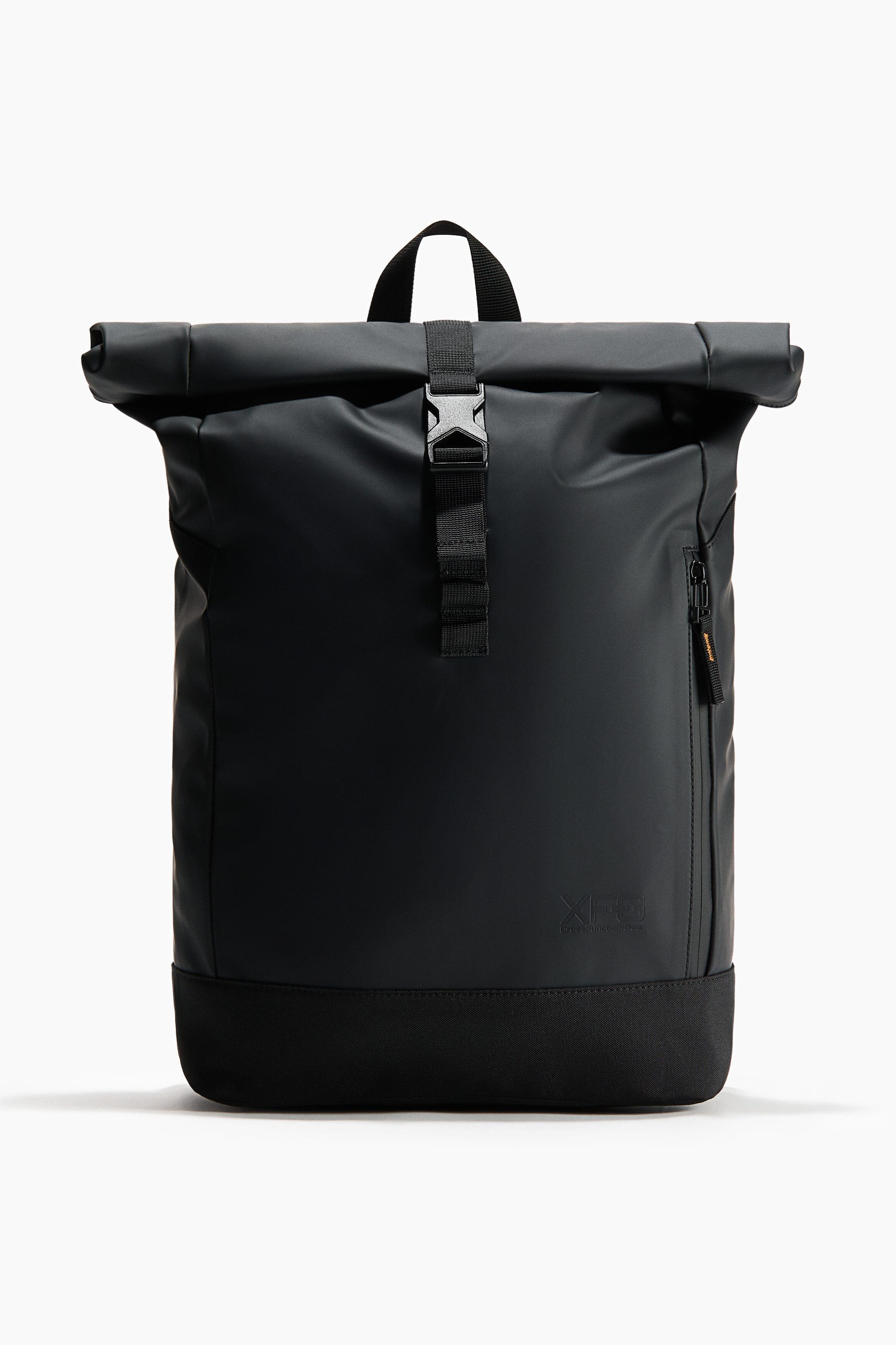 H&M Roll-top Backpack, Main, color, Black