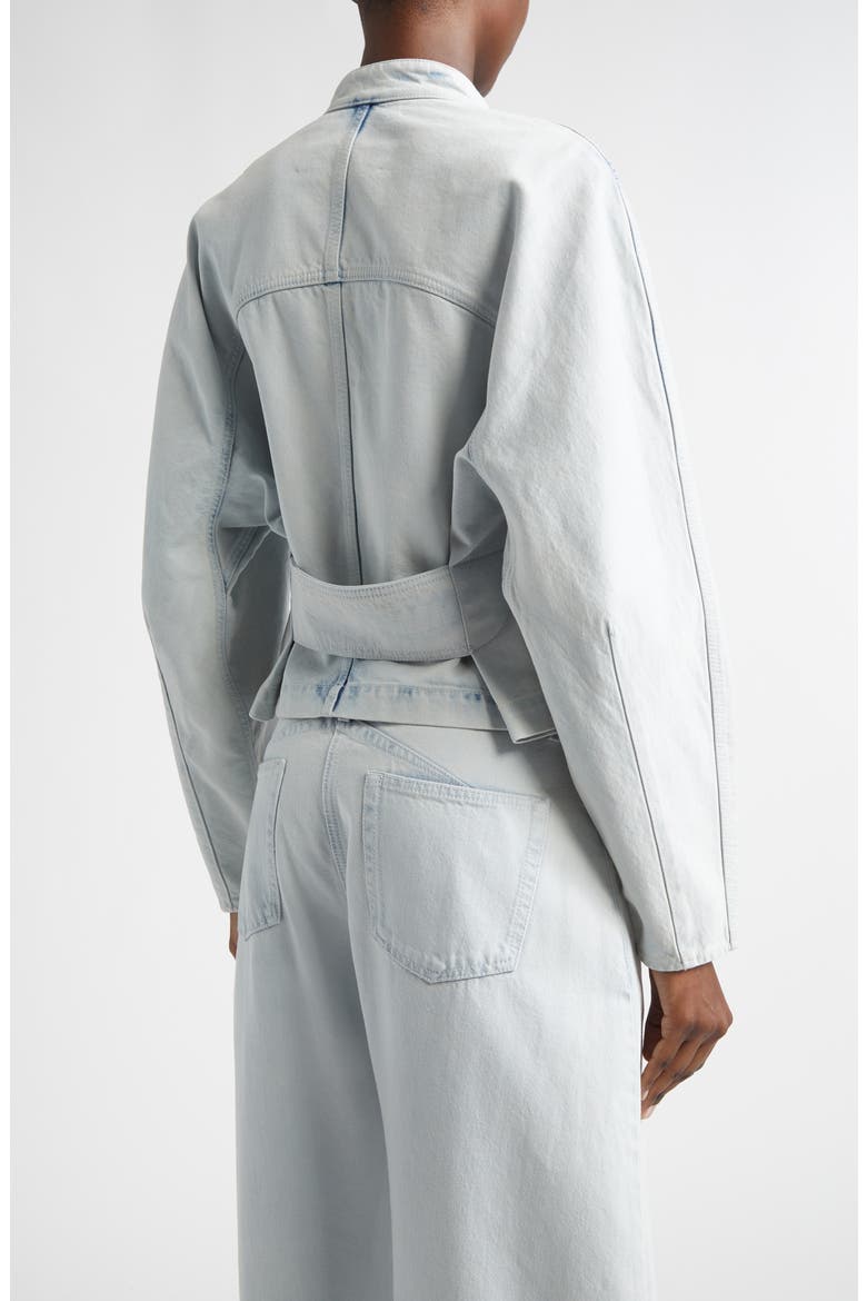 Round Denim Jacket, Alternate, color, BLEU GIVRE