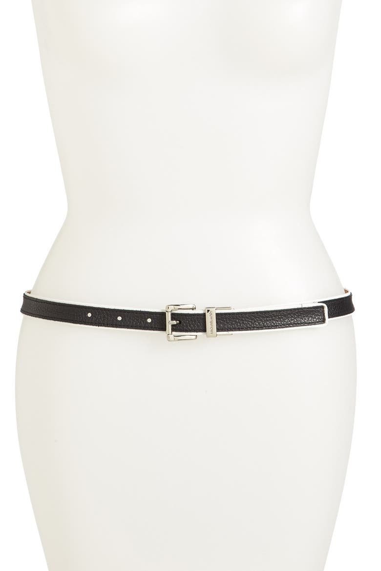 Reversible Leather Belt, Main, color, BLACK/ LUGGAGE