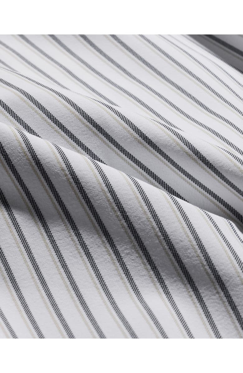 Rhone State of Mind Stripe Performance Short Sleeve Button-Up Shirt, Alternate, color, White/ Navy Pick Stitch Stripe