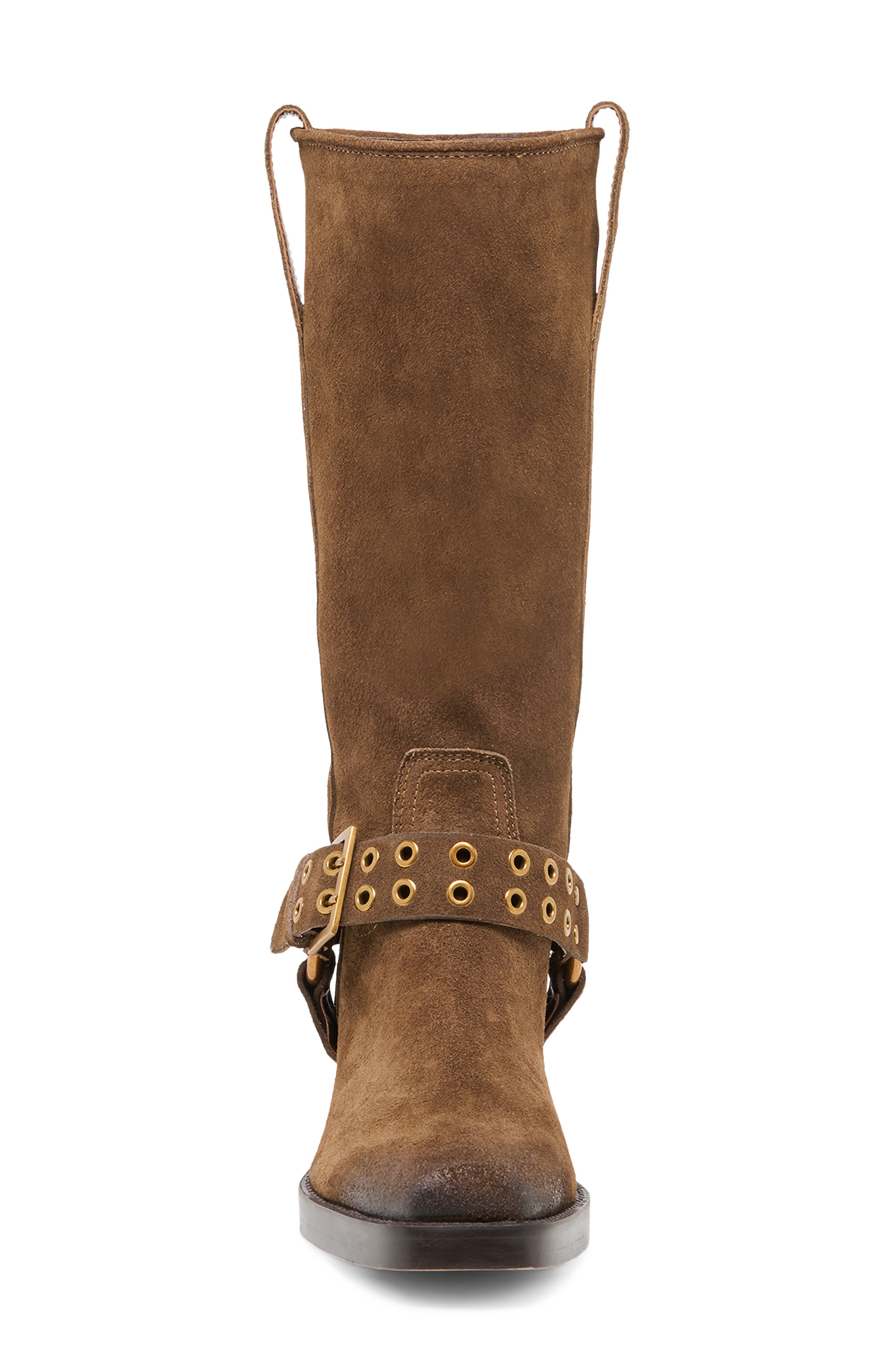 Rusty Tall Boot, Alternate, color, CHOCOLATE SUEDE