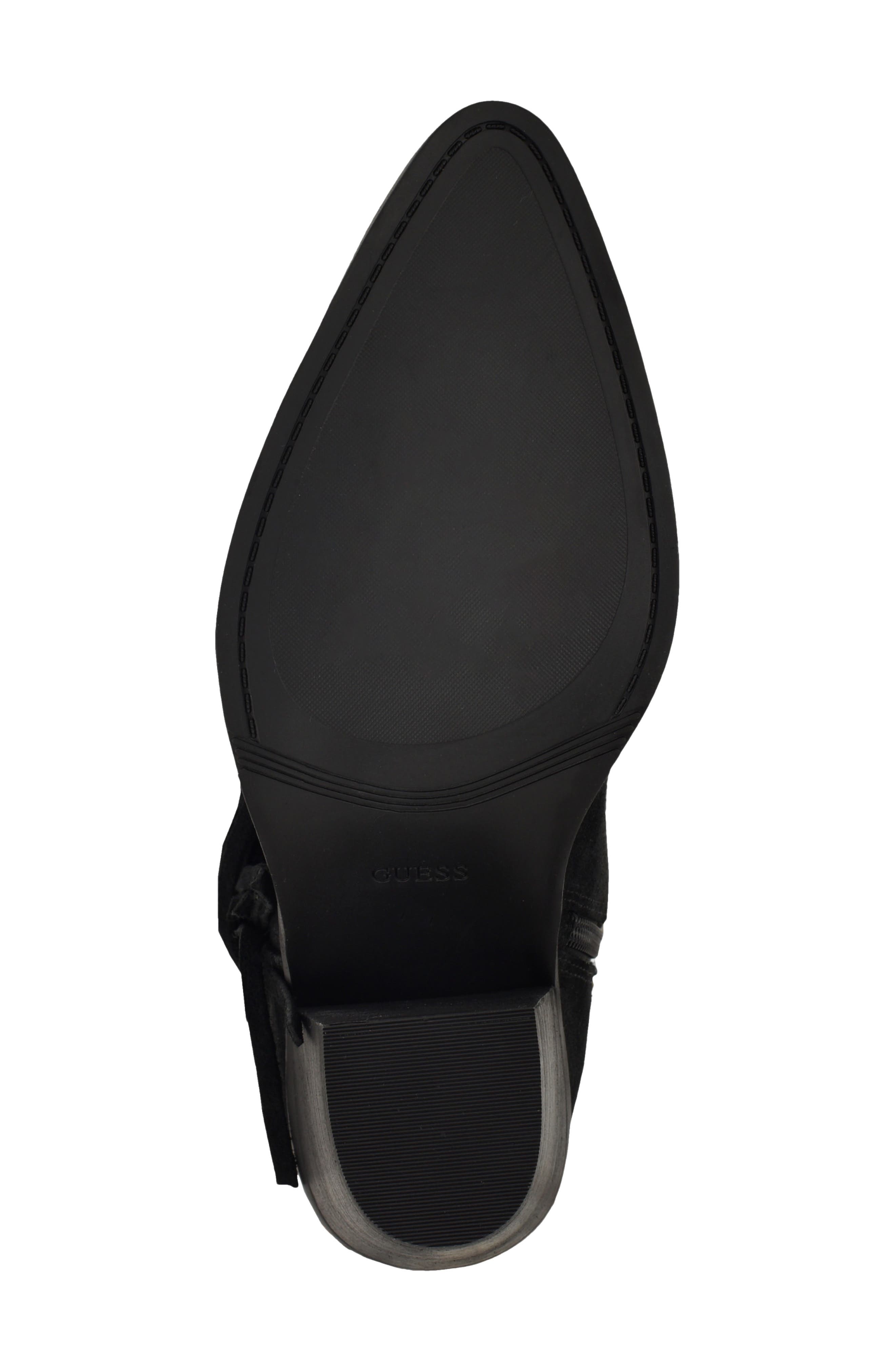 GUESS Sashlee Pointed Toe Western Boot, Alternate, color, Black