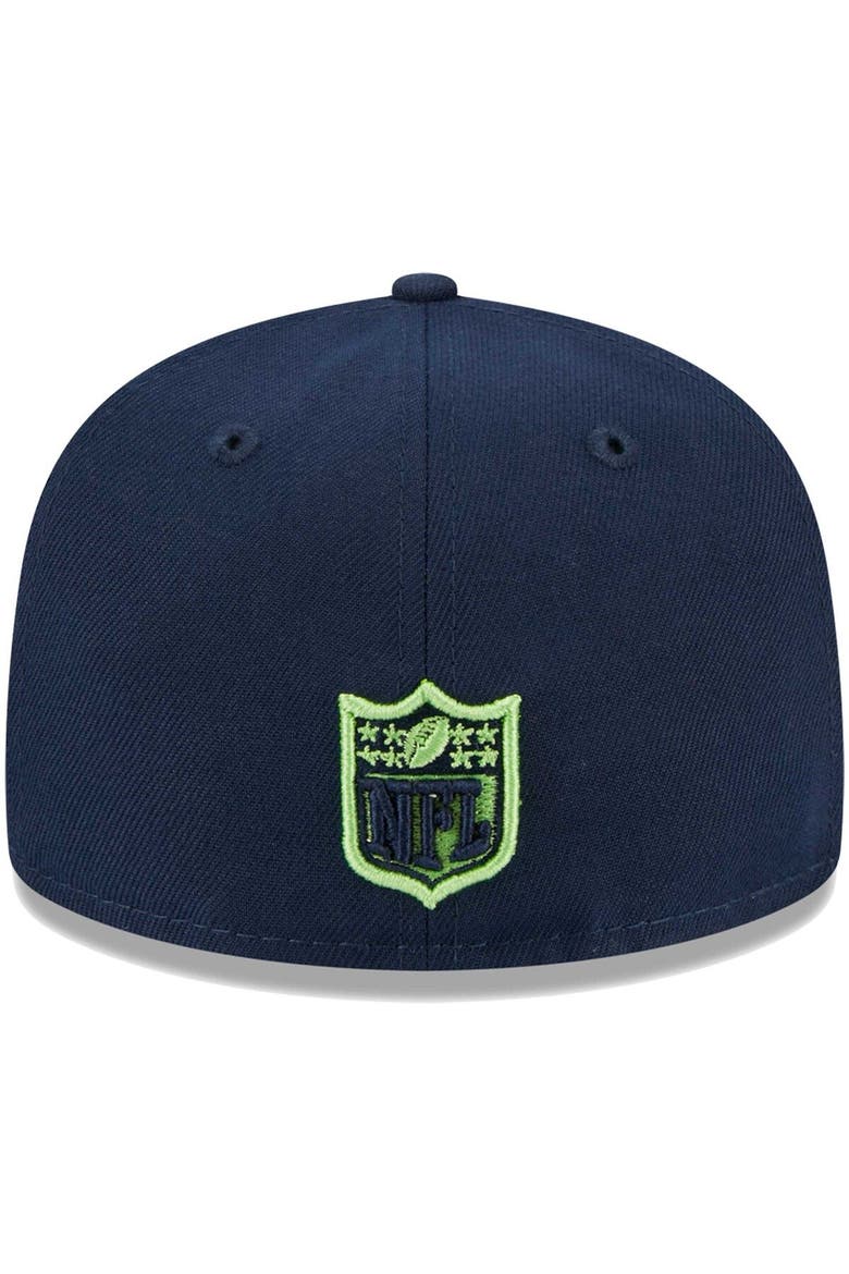 Youth New Era College Navy Seattle Seahawks Main 59FIFTY Fitted Hat, Alternate, color, Navy