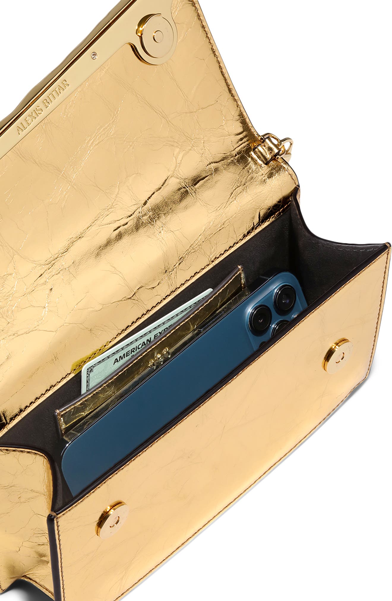 Alexis Bittar Angular Convertible Leather Crossbody Bag, Alternate, color, 