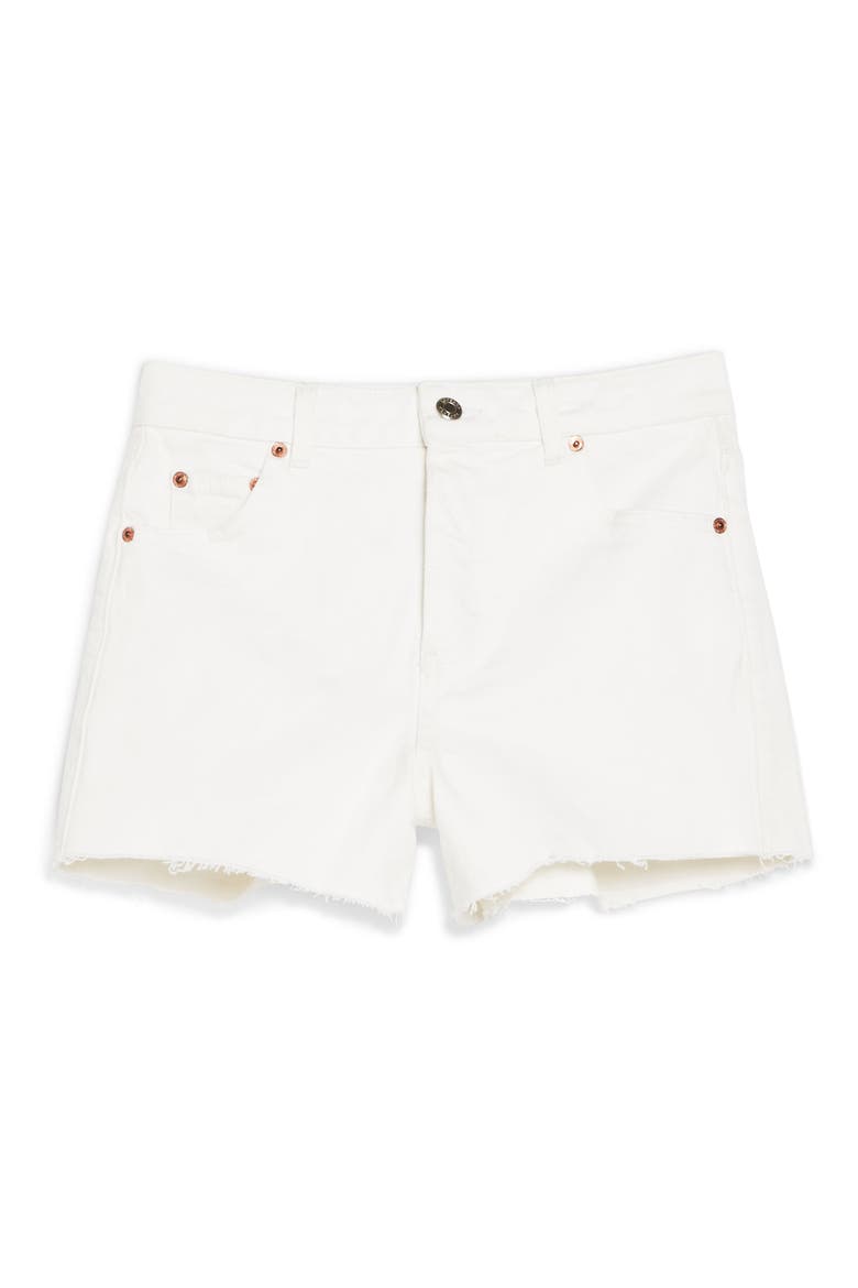 Premium Denim Mom Shorts, Alternate, color, WHITE