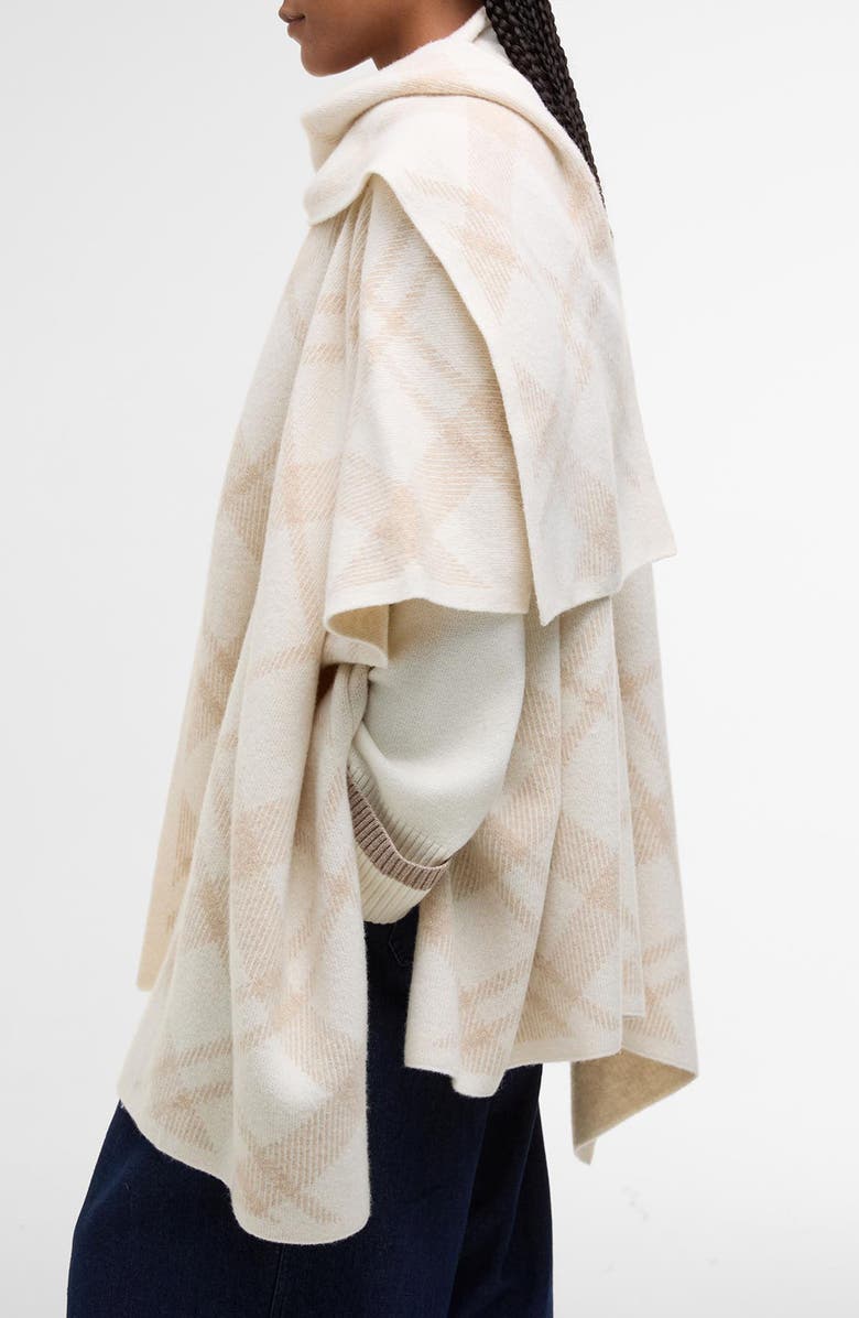 Barbour Vienna Wool Blend Sweater Cape, Alternate, color, Beige/ Ivory