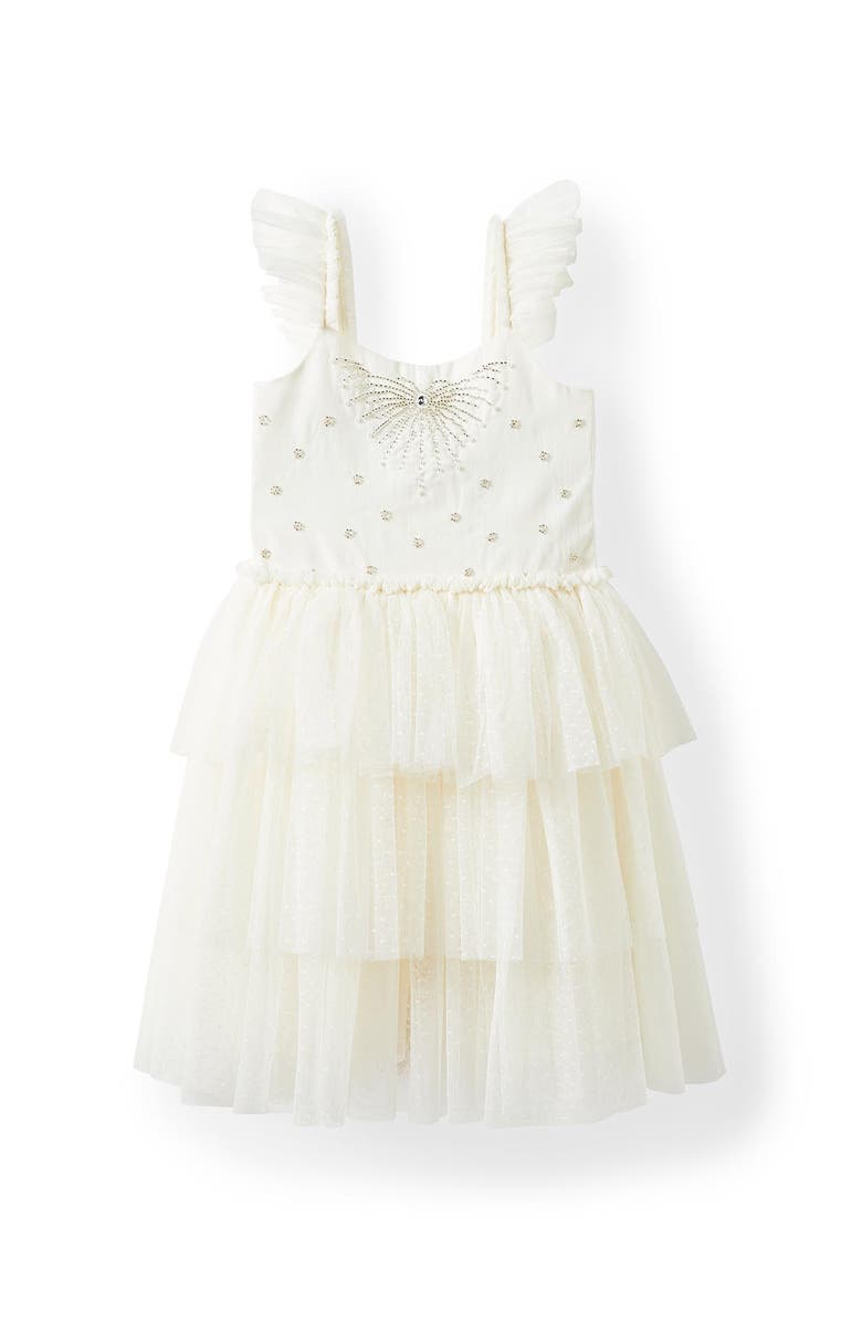 Cotton On Kids Kid's Isabella Dress Up Dress, Main, color, Dark Vanilla Shimmer Sparkle