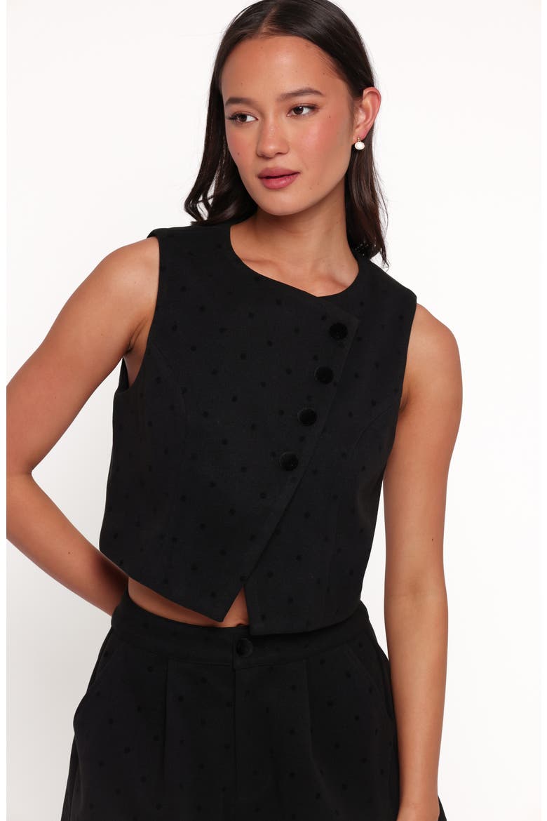 Rumi 2-Piece Vest & Shorts Set, Alternate, color, BLACK