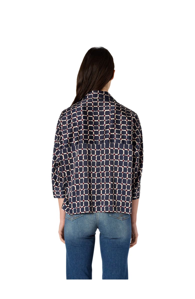 GERARD DAREL Ariane Geometric Print Boxy Blouse, Alternate, color, Ink