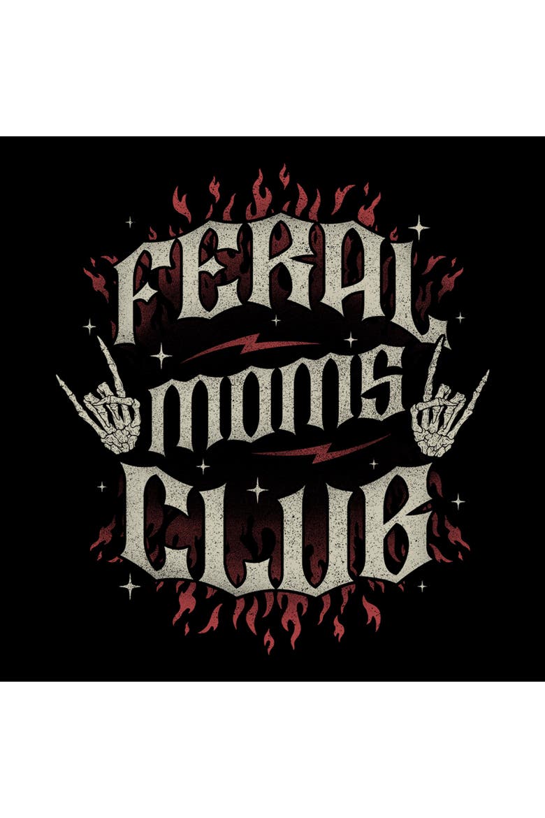 Men's Lost Gods Feral Moms Club Distressed  Graphic T-Shirt, Alternate, color, Black