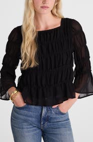 Madewell Square Neck Tiered Top