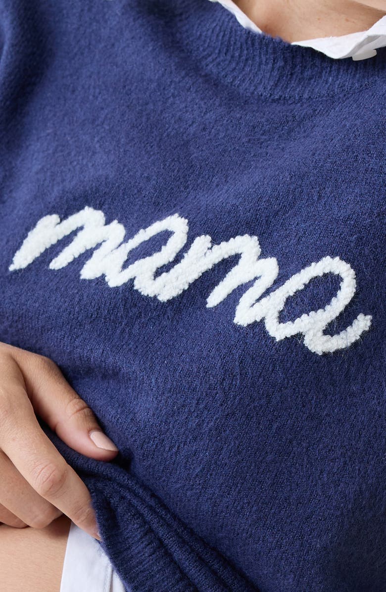 Ingrid & Isabel<sup>®</sup> Mama Maternity Sweater, Alternate, color, Navy