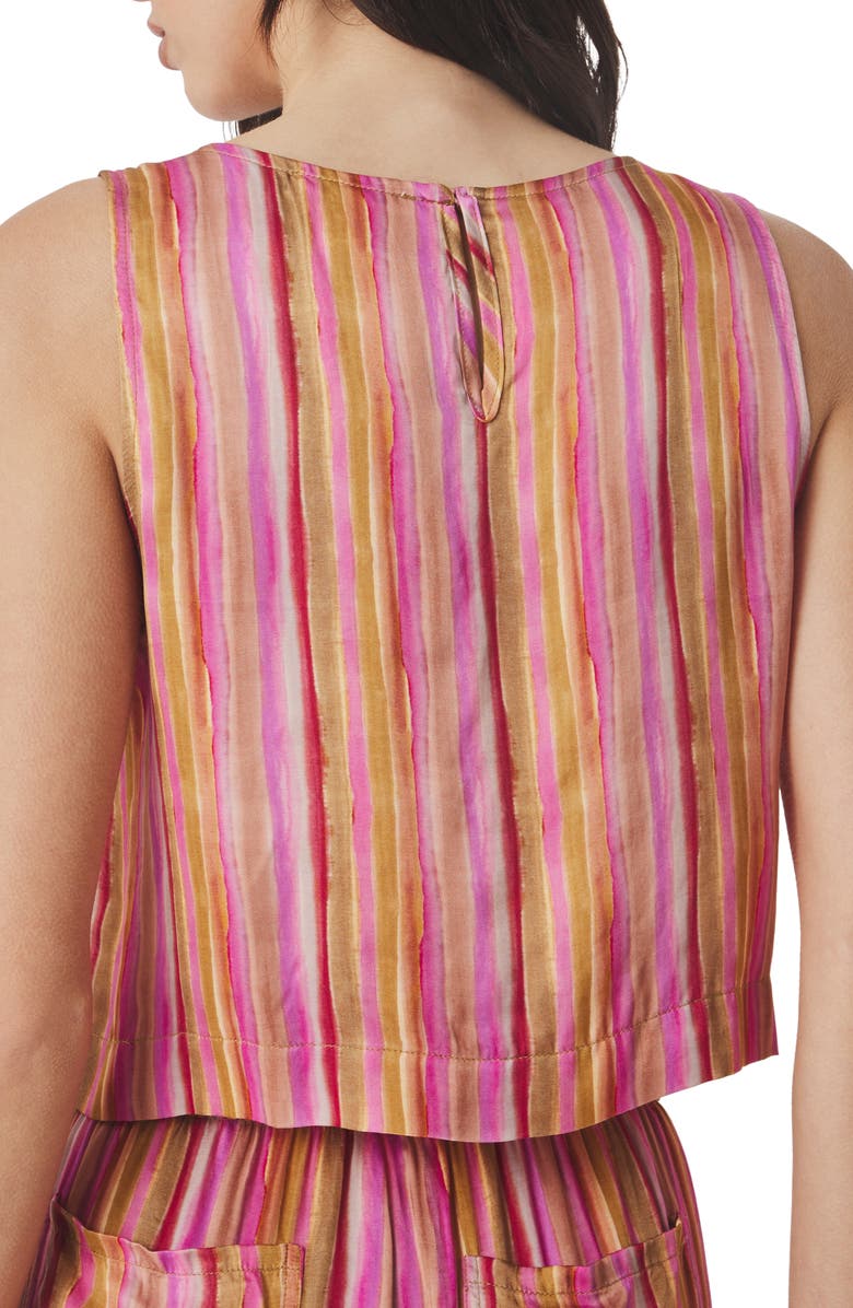 Splendid Maven Stripe Crop Tank, Alternate, color, Fuchsia Pink/ Multi